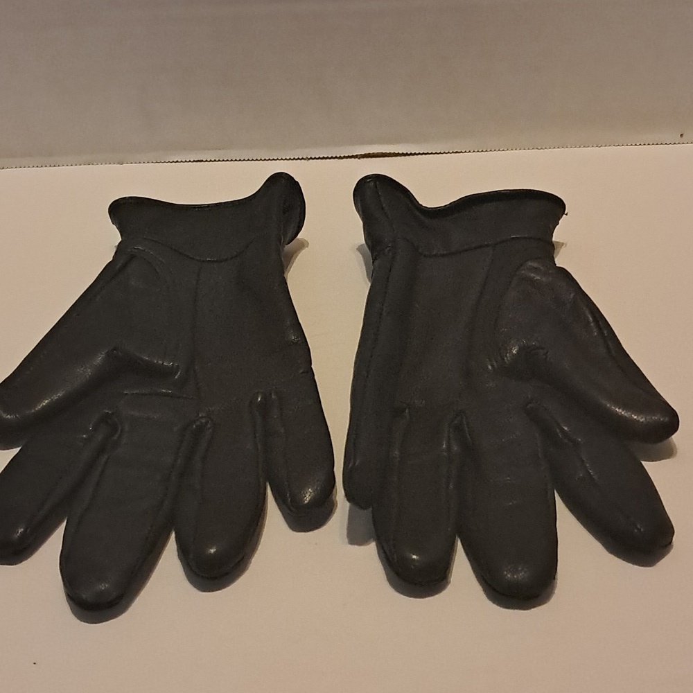 Women Black Leather Gloves with Double Snap Driving Outerwear Soft Comfy - Picture 4 of 7
